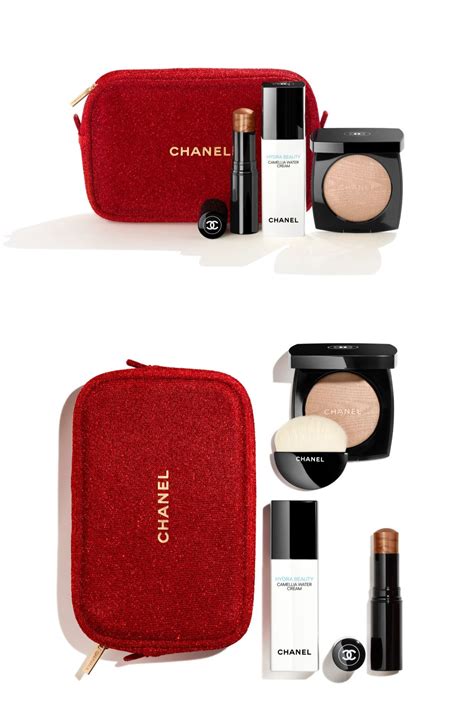 chanel gift set red bag|Chanel lipstick set with bag.